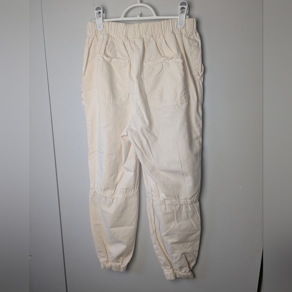 NWT FREE PEOPLE Capri Cadet Pull On Pant Size S 100% Cotton Color Ivory Relaxed - Picture 7 of 15